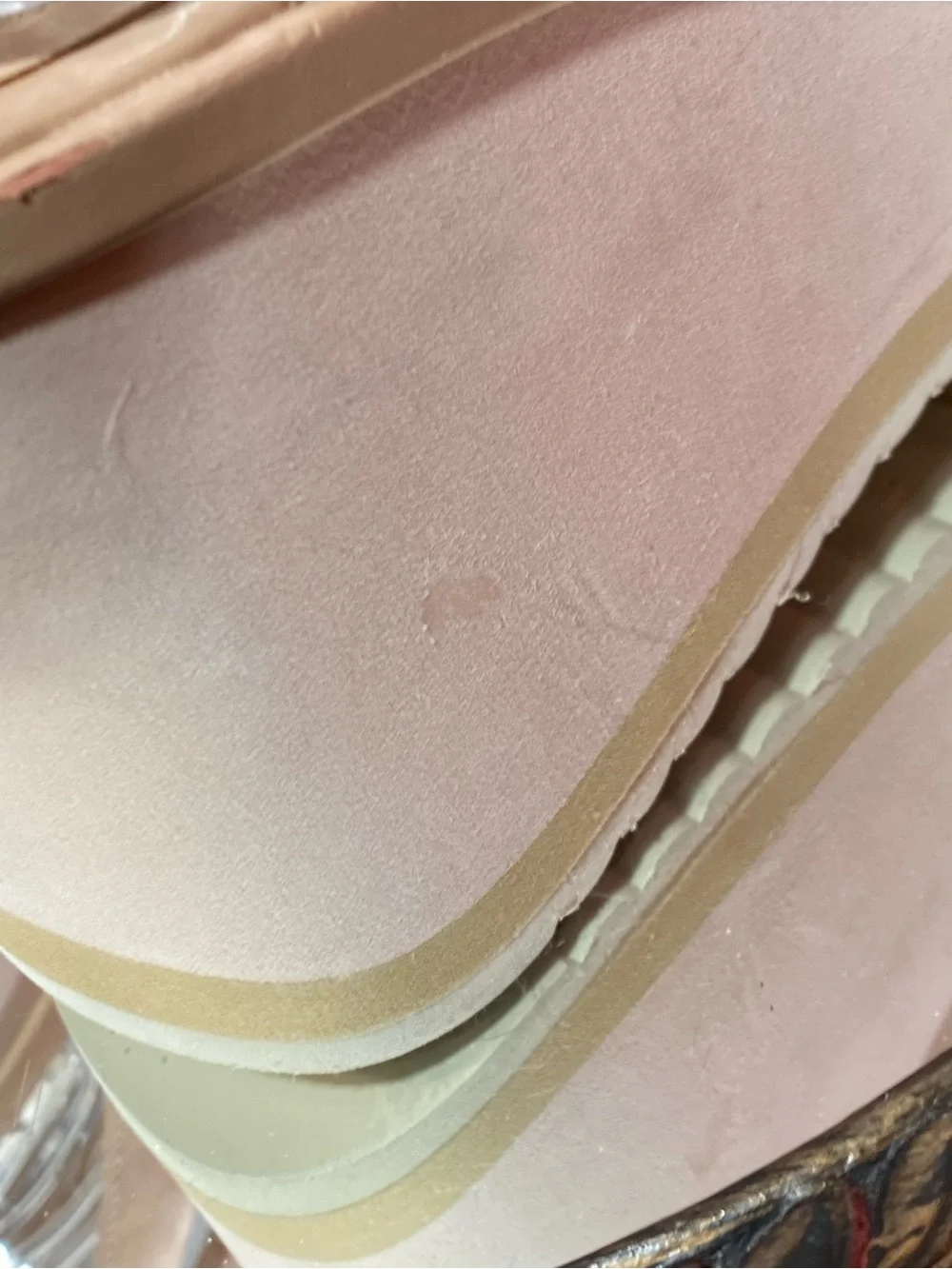 Vince Camuto Nude/Tan Suede Wedge Sandals with Ankle Strap